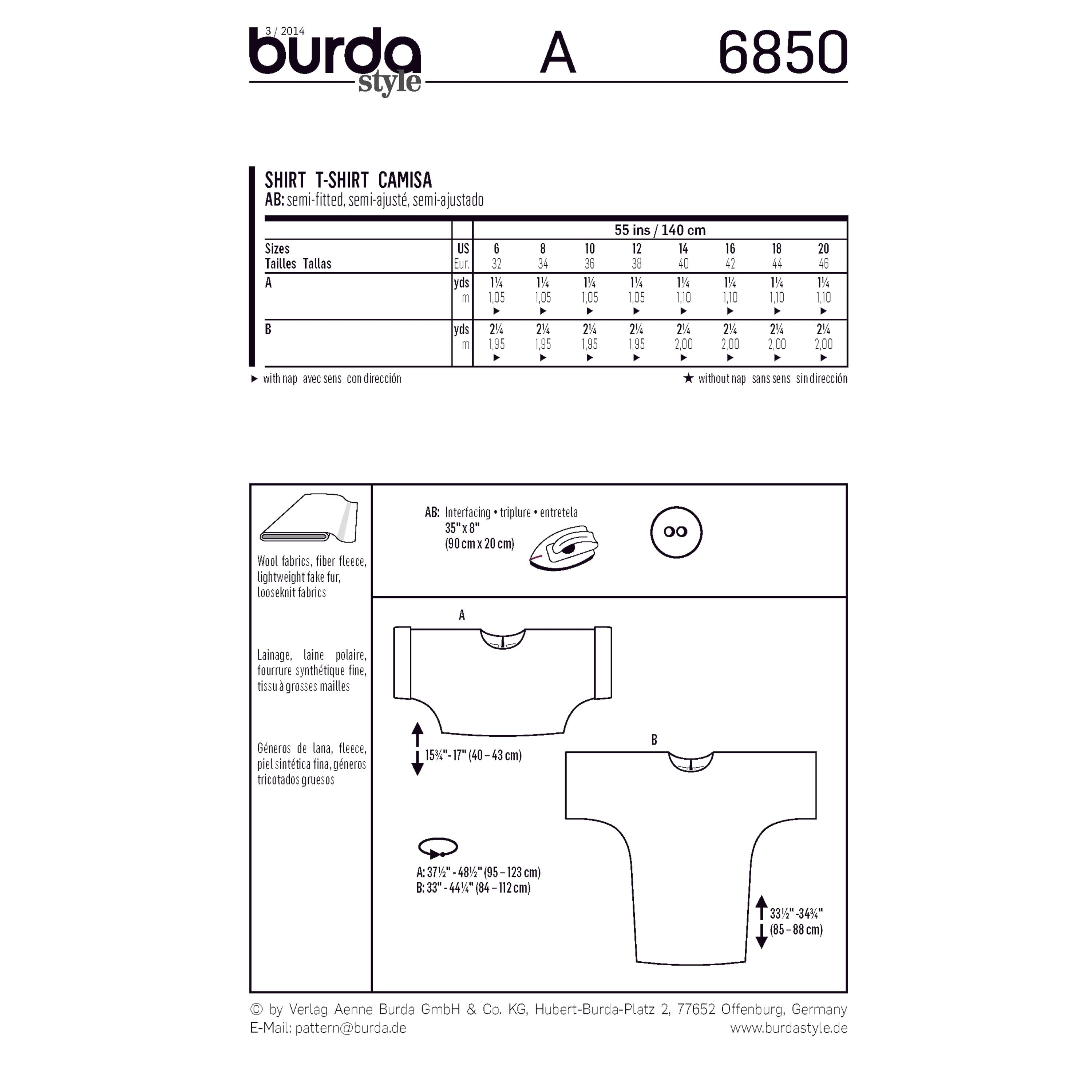 6850 - Burda Style - Crafty Mart