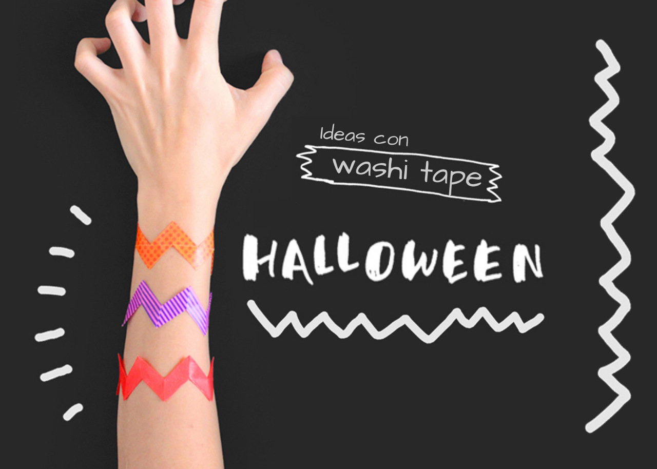 Accesorios para Halloween con Washitapes