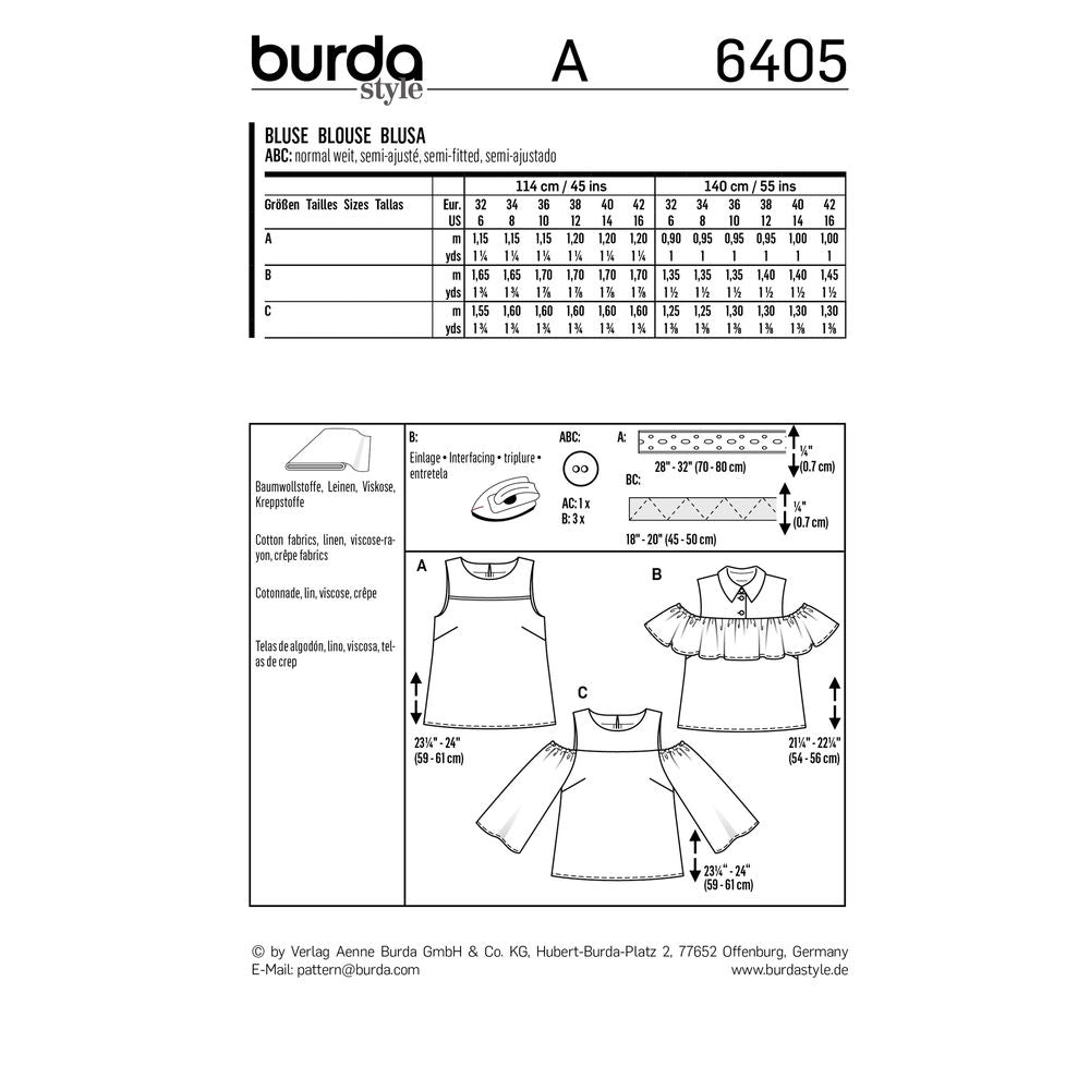 6405 - Burda Style - Crafty Mart
