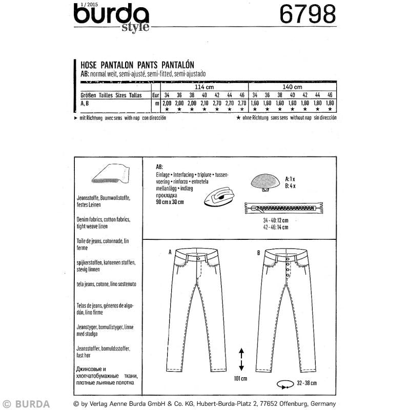 6798 - Burda Style - Crafty Mart