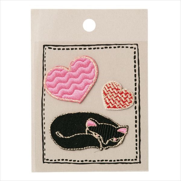 Sticker Bordado Modelo Nina "Cat & Hearts" - Crafty Mart