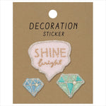 Sticker Bordado "Shine Bright" - Crafty Mart