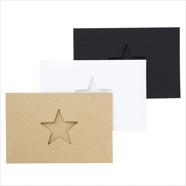 Set de 3 mini tarjetas - Estrella - Crafty Mart
