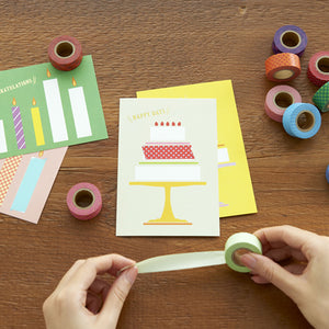 Set de 3 tarjetas para decorar con washi - Velas - Crafty Mart