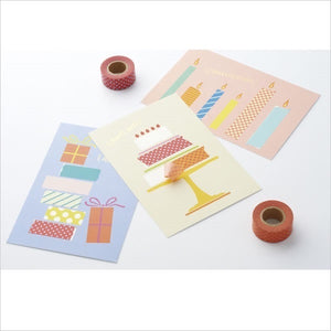 Set de 3 tarjetas para decorar con washi - Pastel - Crafty Mart