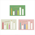 Set de 3 tarjetas para decorar con washi - Velas - Crafty Mart
