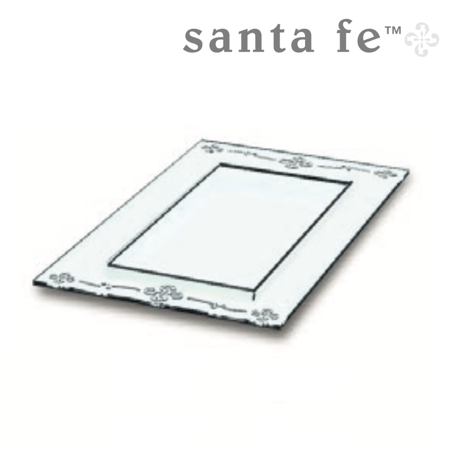 Plato rectangular Santa Fe
